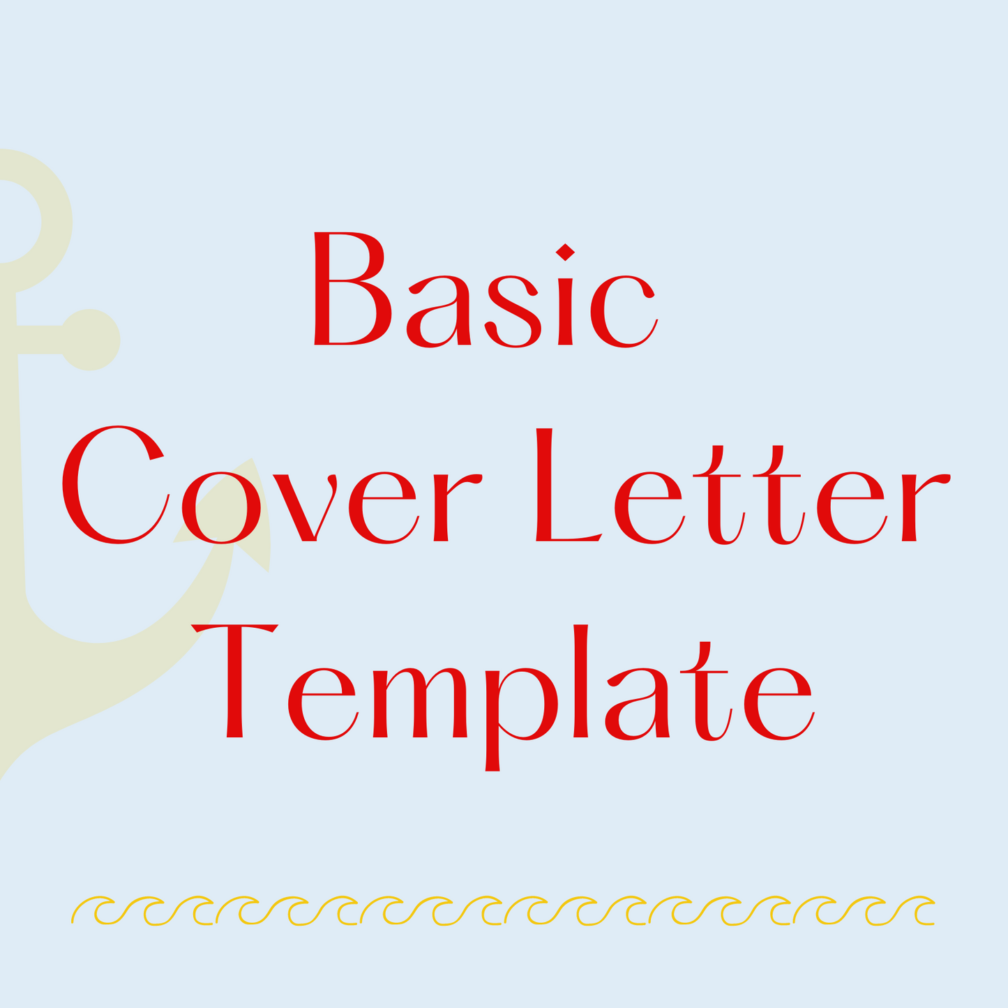 Basic Cover Letter Template