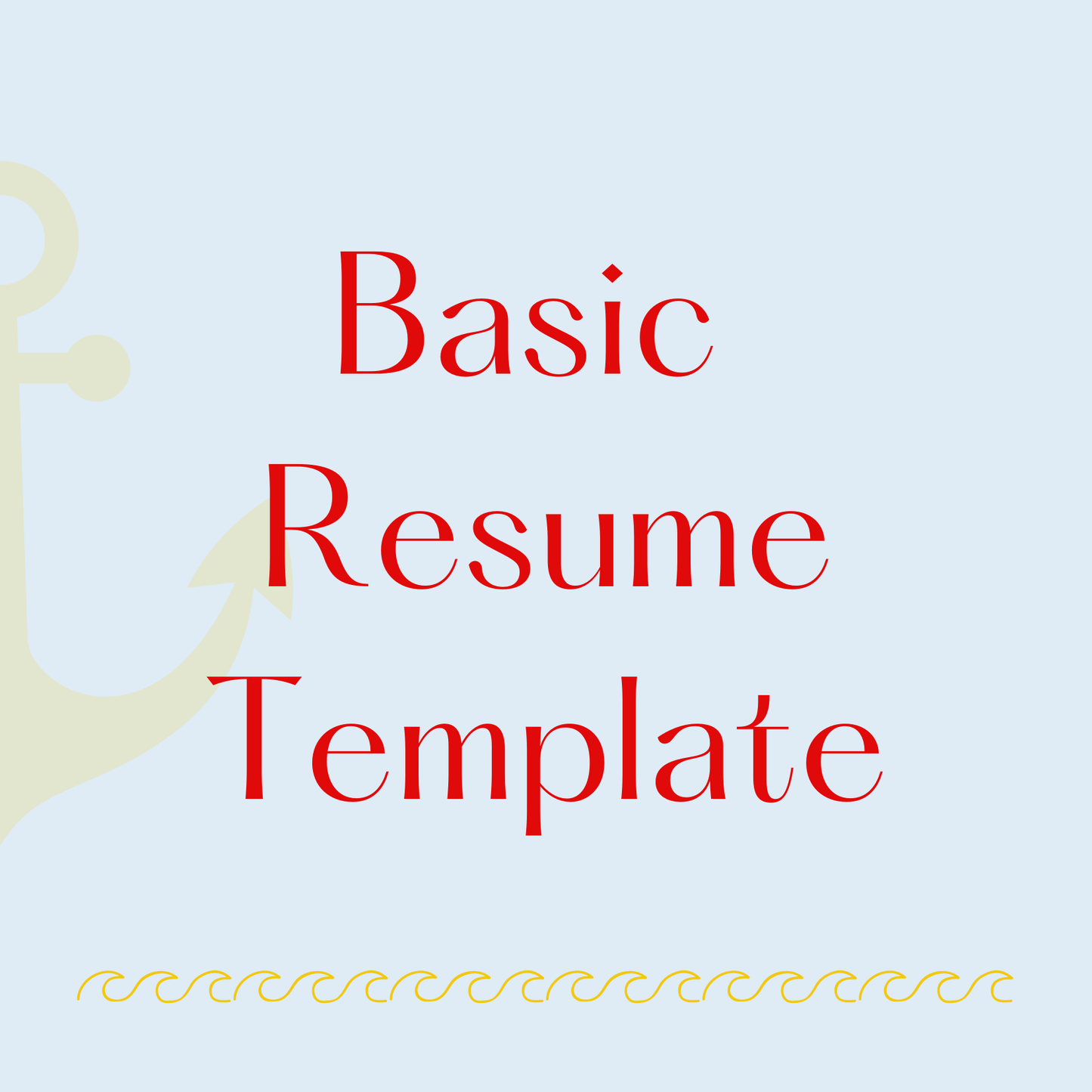 Basic Resume Template